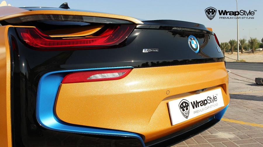 Детали экстерьера BMW i8 Diamond Amber by WrapStyle 2017 года  (фото 3 из 4)